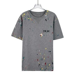Dior Multicolor Splatter Gray T-Shirt